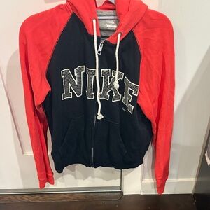 Nike Red (almost salmon ) and Gray Athletic Hoodie